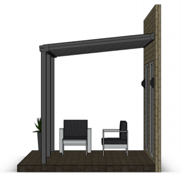 Preview: Überdachung mit VSG 8,76 mm matt, 6 x 2,5 m